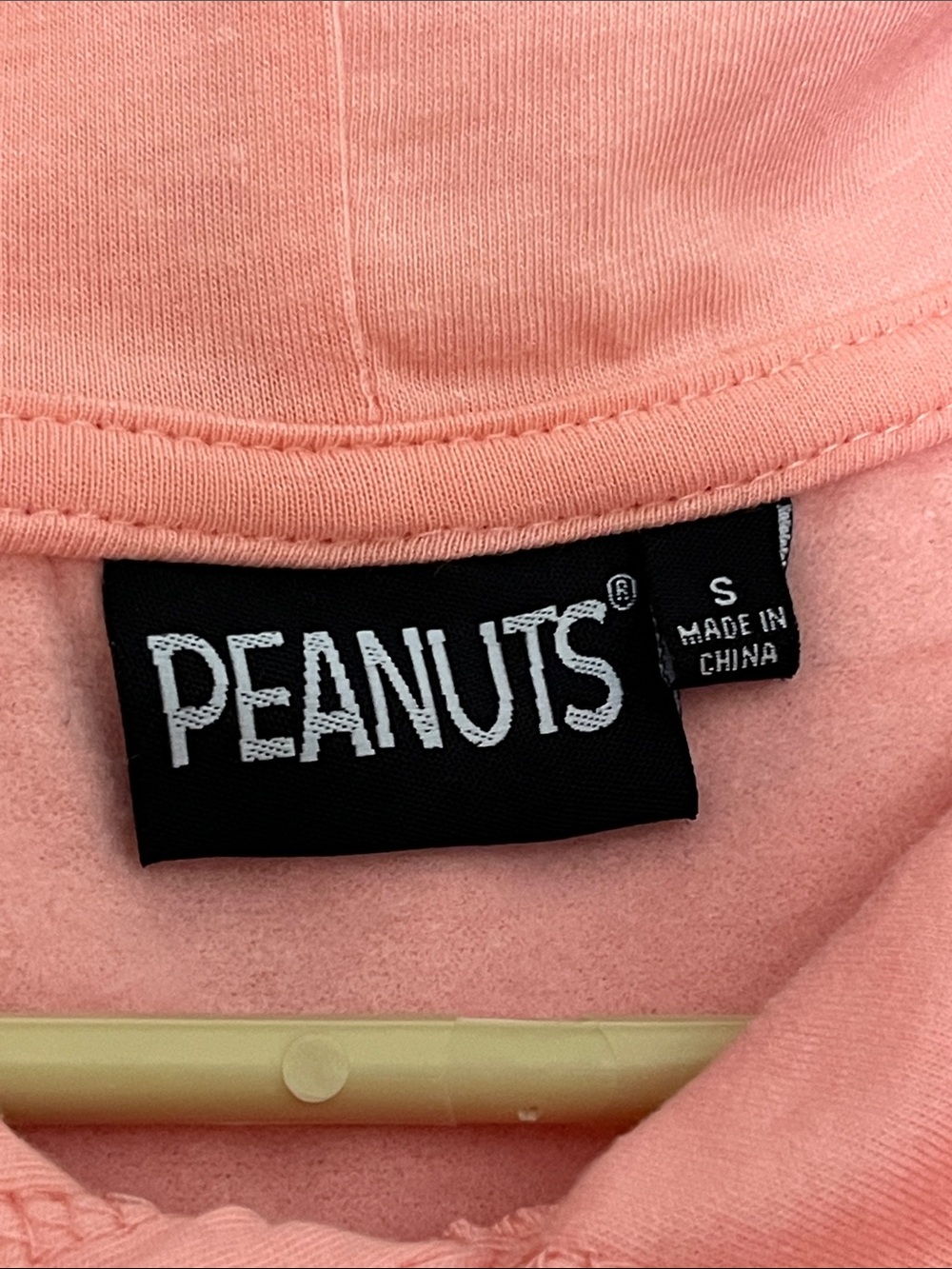 Snoopy Woodstock Peanuts Pink Cropped Boxy Hooded Sweatshirt - Picture 3 of 6